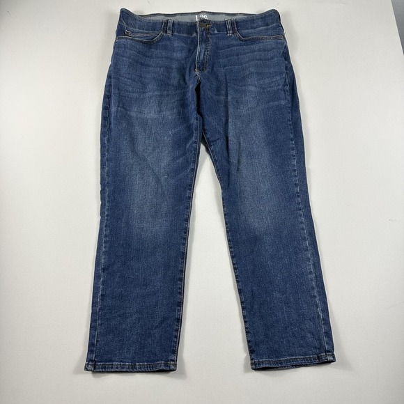 Lee Jeans Straight Tapered‎ Stretch Flex Waistband Denim Jean Blue Mens 38x30 - Picture 1 of 9
